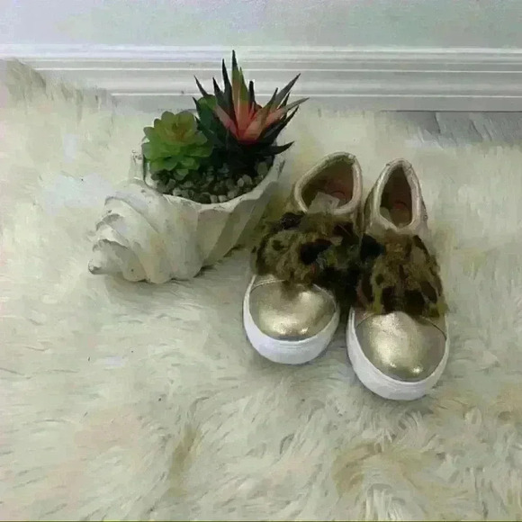Jessica Simpson Girls Binx Shoes in Gold Sz 3 metallic kitten cat ears - Picture 2 of 9
